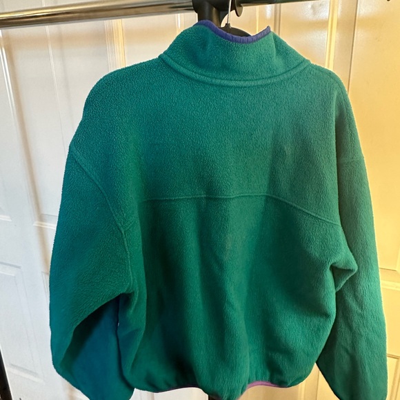 L.l Bean Women Green With Blue Mix With Purple Sweater zipper up M - Picture 2 of 9
